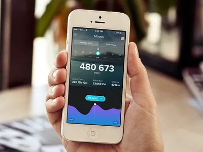 Moves app design fitness ios iphone app running ui user interface