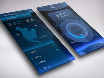Time Travel App concept ios time travel