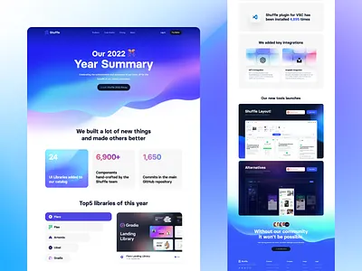 Shuffle - 2022: Year in Review 🎊 bootstrap bulma editor frontend lowcode materia ui recap summary tailwind ui ux webdev