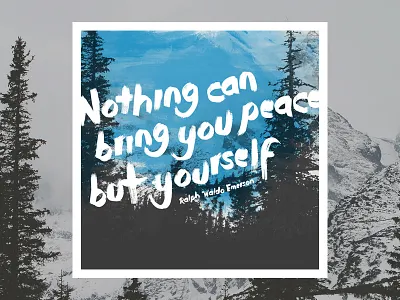 Self Reliance Poster emerson graphic design hand drawn letters nature paint poster poster design