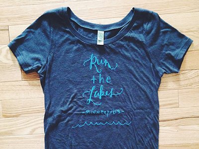 run the lakes script shirt