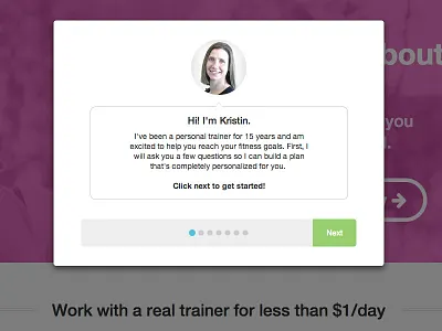 Wellvize User Registration landing page modal registration