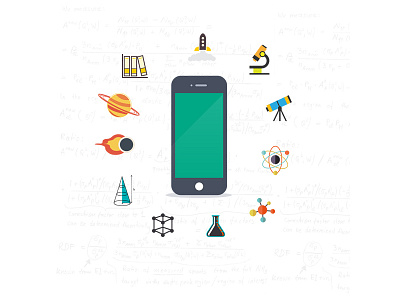 Science app illustration