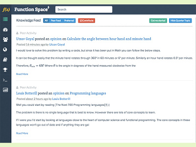 Function Space web app web