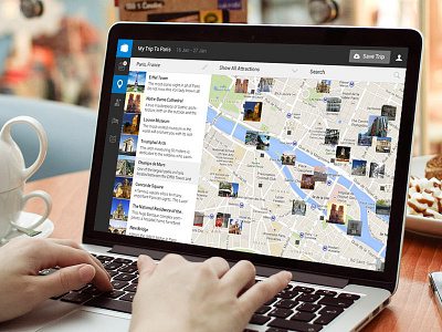 Tripomatic.com app branding ios list logo map travel ui
