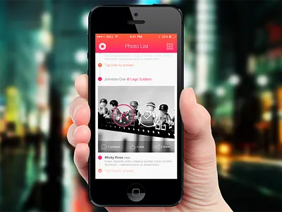 iOS 7 Photo List - Project camera gradient ios ios7 iphone iphonedesign list navigation photo ui uidesign user interface