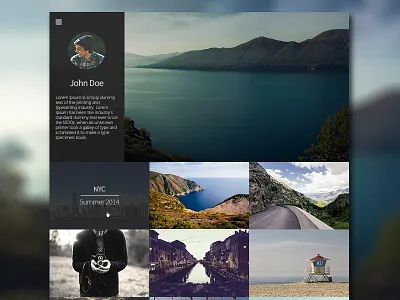 Photo Blog blog design mockup photoblog photography psd ui unsplash web design