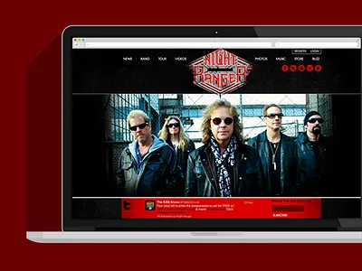 NightRanger Band website band music nightranger ui ux website