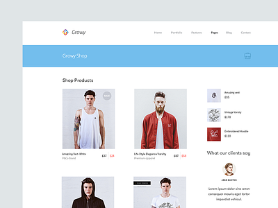 Explore Growy. app application clean flat icon icons interface logos social template ui web