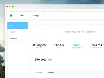 Dash Two dashboard flat hosting site stillery web