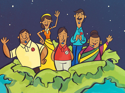 Your Team Abroad - Illustration 03 character design freelance illustration yourteamabroad