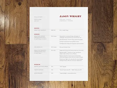 Personal Résumé branding design download free inspiration layout personal resume template typography