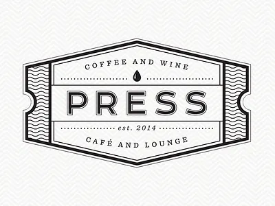 Press Coffee and Wine branding coffee wine
