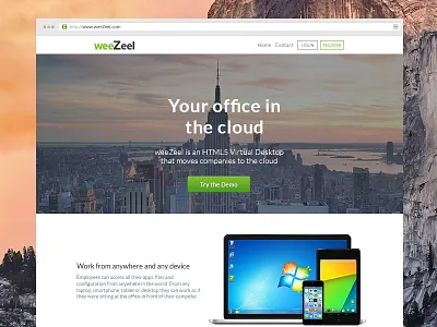 weeZeel Website clean design flat green landing minimal modern site website weezeel