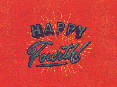 Happy Fourth overlay texture typography