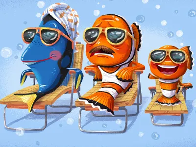 Pixart poster mash up JUNE (Finding Nemo & Raising Arizona) pixar poster mash up