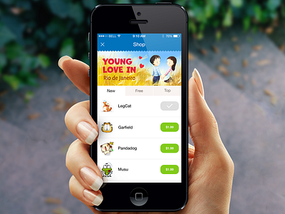 Shop android app buy ios iphone messaging mobile shop ui ux