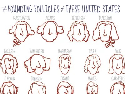 Illustration Friday - Beard america american beard bush clinton facial hair mustache obama presidents united states