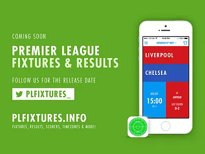 Premier League Fixtures (plfixtures.info) app football type user interface web app website