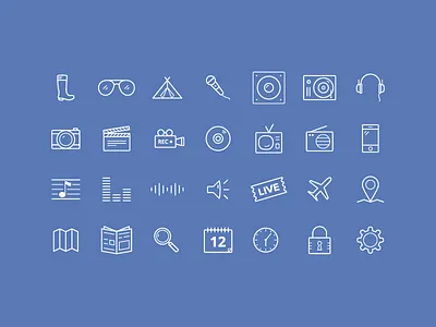 Ticket Arena - Icon Set branding clean design flat icon illustration line simple stroke ui vector web