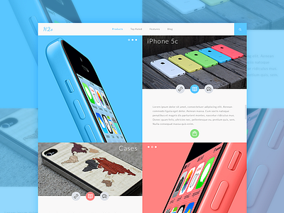 H2o Theme clean flat interface metro modern theme ui ux web