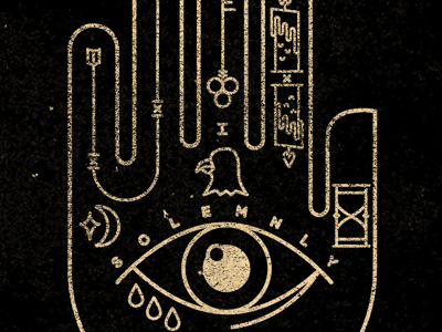 Swear eye hand illustration secret traditional