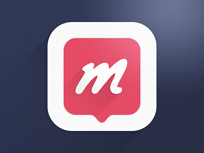 Messenger Icon app appstore clean design flat icon ios ios7 iphone message messenger shadow