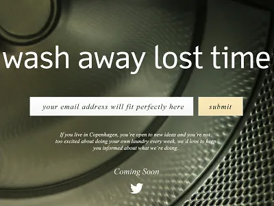 Wash Away Lost Time startup web