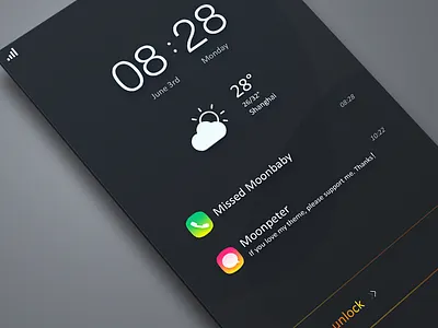 ScreenLock Show message.lock phone screenlock weather