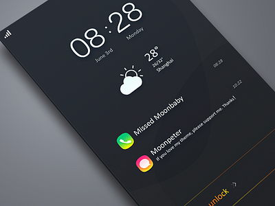 ScreenLock Show message.lock phone screenlock weather