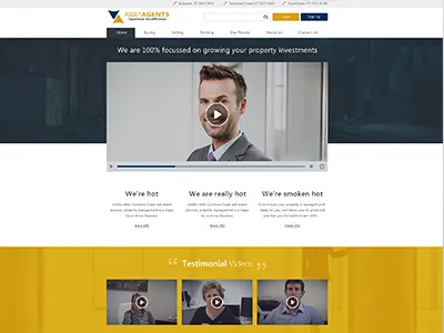 Asset Agents Landing Page asset agents landing page property responsive ui ux website