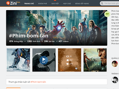 Hashtag Detail detail flat gif hashtag tweet webapp website