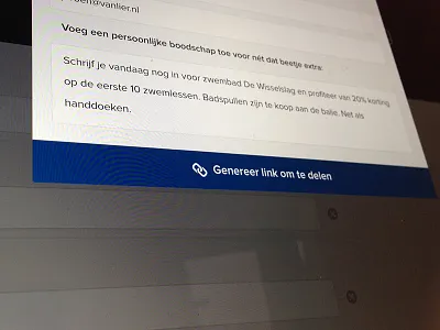 Welcome message design interface ui