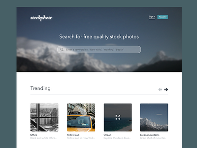 Stockphoto blur concept desktop flat home photo portfolio web design website