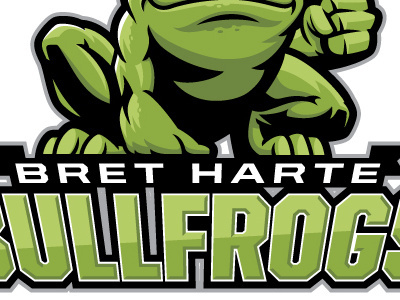 Bret Harte Bullfrogs Final bullfrog illustration mascot powerful