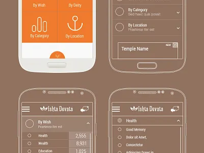 Ishtadevata Wireframe mobile website mockup ui ux website wireframe