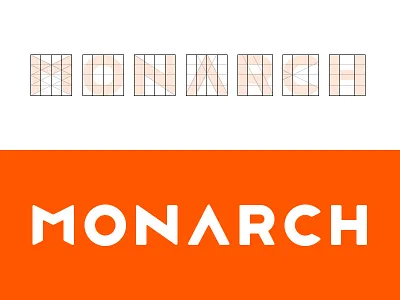 Monarch Logo grid lettering logo logotype type typography