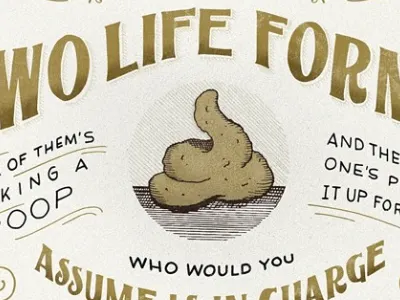 The Dog S03 • E04 comedy dog hand lettering illustration lettering poop seinfeld sitcom texture type typography vintage