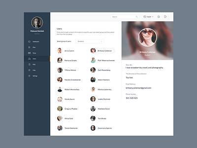 File Sharing Users List blur clean file flat sharing ui user users website zsch