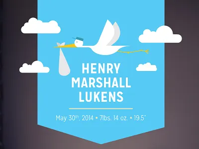 Stork 2 announcement cap flat hat illustration sack stork vector