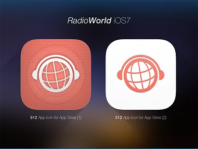 iOS7 Icon - RadioWorld gradient icon ios ios7 iphone photoshop radio ui ux webdesign