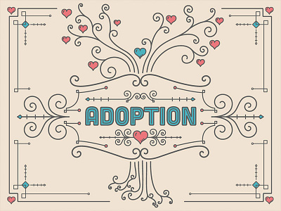 Proclaim Set: Adoption bible frame hearts illustration line art logos bible software scripture simple swirls tree typography verse