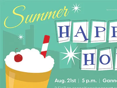 Retro happy hour milkshake retro