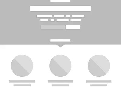 Landing page wireframe c. rowe geometric wireframe