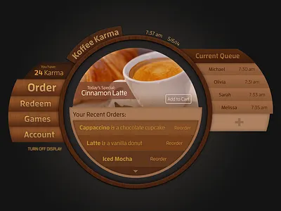 Coffee Shop Touch Table Interface coffee interface table texture touch