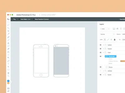 Adobe Photoshop 2 (WIP) app application flat icons light photoshop redesign ui ux