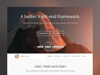 Concise Homepage creative css css3 design grid homepage html html5 landing landing page web design website