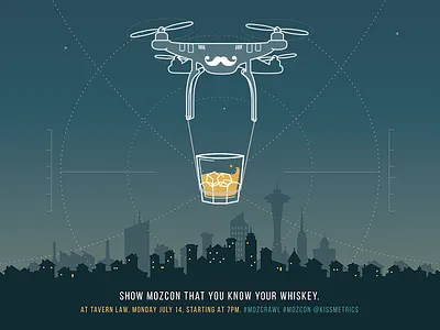 MozCon Whiskey Challenge Poster kissmetrics mozcon poster quadcopter whiskey