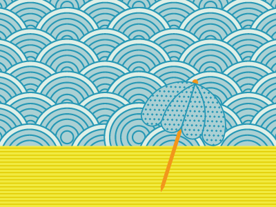 Sunbath beach chill out circles colours dots lines pictosis relax siouxsie summer sunbath umbrella