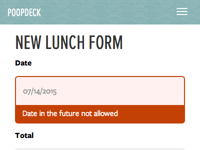 Poopdeck inline form error error form form error ui